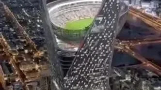 ببینید| عربستان، استادیوم هوایی در ارتفاع ۳۵۰ متری می‌سازد!