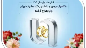 38 هزار عروس و داماد از بانک صادرات ایران وام ازدواج گرفتند