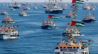 رژیم صهیونیستی ۱۳ کشتی ناوگان الصمود را تصرف کرد