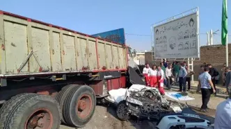 تصادف مرگبار در فسا/ ۵ نفر از کارکنان دانشگاه علوم پزشکی ‌جان باختند