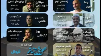 برنامه تالارهای نمایشیِ تئاتر شهر اعلام شد/میکائیل شهرستانی به تالار سایه می‌آید