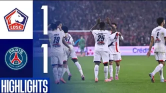 ویدیو| خلاصه بازی لیل ۱ - پاری سن ژرمن ۱؛ برادر امباپه نگذاشت PSG برنده شود!