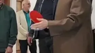 پینگ-پنگ بازی کردن سیدمحمد خاتمی در سفر به یزد