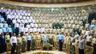 برگزاری مراسم گرامیداشت هفته فراجا در دافوس ارتش با حضور فرمانده مرزبانی کشور