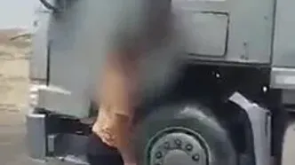 ببینید؛ توقیف تانکر حمل گاز با راننده ۱۴ ساله!