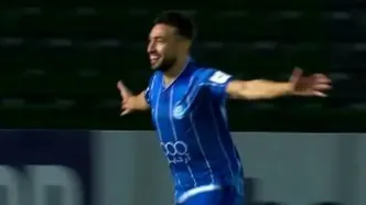گل اول استقلال به الوحدات توسط منیرالحدادی