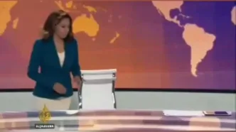ببینید؛ وحشت مجری الجزیره هنگام ورود ناگهانی موش در پخش زنده