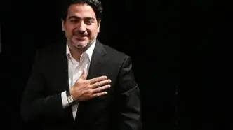 شفیعی کدکنی به همراه همایون شجریان در برج میلاد