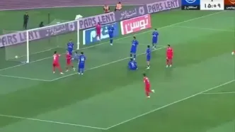 گل اول و زیبای پرسپولیس به استقلال خوزستان توسط سروش رفیعی