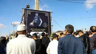 تصاویر دردناک از مراسم خاکسپاری صابر کاظمی