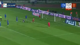 ویدیو: گل سوم پرسپولیس به استقلال خوزستان توسط کاظمیان