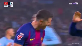ویدیو: گل اول بارسلونا به سلتا ویگو توسط لواندوفسکی