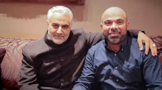 تصویری دیده نشده از شهید قاسم سلیمانی و فرمانده برجسته مقاومت که به تازگی شهید شد