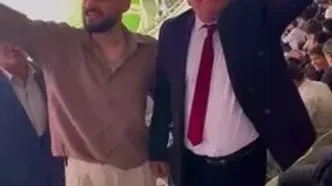 دیده شدن بدل ترامپ در ورزشگاه پارس شیراز