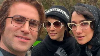 بازیگر تاسیان و همسر بهرام رادان در یک مهمانی هندی