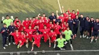تمرین تاکتیکی تیم ملی فوتبال نوجوانان ایران پیش از جام ملت‌های آسیا