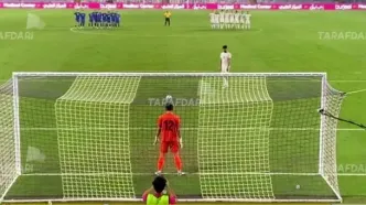 ضربات پنالتی دیدار ایران و ازبکستان از نمای اختصاصی و زاویه پشت دروازه