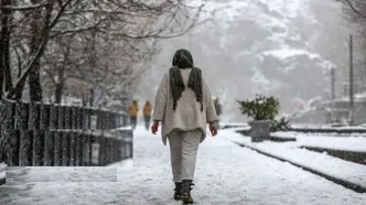 بارش برف در ارتفاعات تهران؛ ایستگاه ۷ توچال+ فیلم