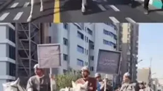 حضور لشکری از سربازان باستانی در خیابان‌های تهران