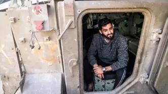 تصاویر؛ تبدیل تانک اسرائیلی به ایستگاه شارژ در غزه