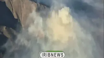 اطفای حریق جنگل الیت چالوس با هواپیمای ایلیوشین ۷۶