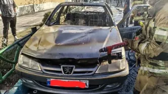 آتش‌سوزی خودرو در میدان آزادی؛ حادثه بدون تلفات جانی