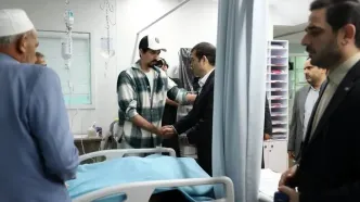 وزیر ورزش به عیادت صابر کاظمی رفت+ تصاویر