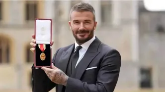 سر دیوید بکام رسما شوالیه شد +عکس و فیلم