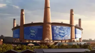 پرده‌برداری از عجیب‌ترین استادیوم جهان با 12 دودکش