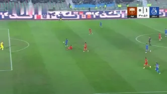 گل اول استقلال به فولاد توسط سحرخیزان + ویدئو