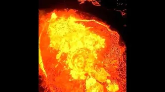 فوران آتشفشانی که یک پهپاد هزار دلاری را بلعید