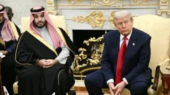 فیلمی از رفتار توجه برانگیز بن سلمان همزمان با سخنرانی ترامپ درباره ایران