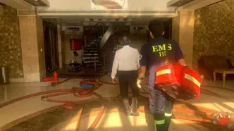 تخلیه فوری ده‌ها ساکن در آتش‌سوزی برج مسکونی خیابان تیموری!