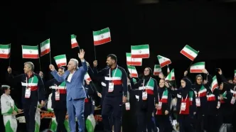 رژه کاروان ایران المپیک ناشنوایان ۲۰۲۵ در توکیو با پرچمداری یاشار وقار