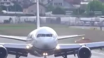 فرود ناموفق و اوج‌گیری ناگهانی هواپیمای بوئینگ در فرودگاه زوریخ