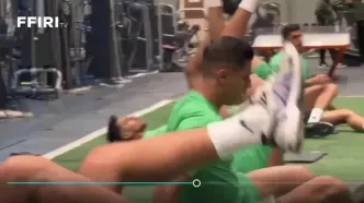 ویدیوی اولین تمرین ساحلی بازان در سالن بدنسازی پک