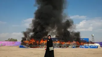 تصاویر؛ امحای ۲۰ تن مواد مخدر در کهریزک