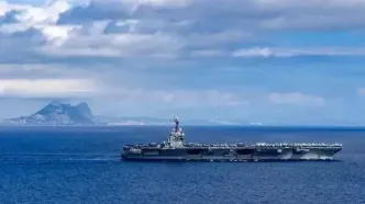 ناو هواپیمابر فورد آمریکا وارد منطقه پر حاشیه شد