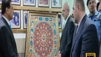 هدیه نفیس قالیباف به رئیس مجلس پاکستان