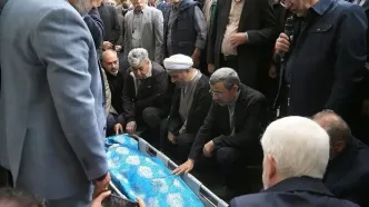 تصاویر؛ مراسم تشییع خواهر احمدی‌نژاد