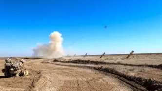 تصاویری از مانور پهپادی یگان‌های سجیل سپاه