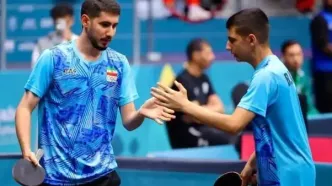 پیروزی مقتدرانه تیم ملی تنیس روی میز ایران مقابل عربستان