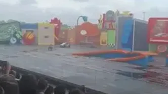 مرگ دلخراش یک موتورسوار در حین انجام حرکات نمایشی