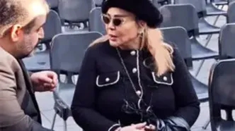 استایل کمی عجیب بهاره رهنما در مراسم ختم هادی مرزبان/ویدیو