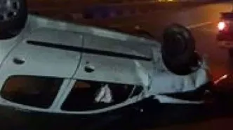 تصادف سنگین پژو ۲۰۶ در بزرگراه یادگار امام