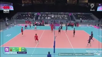 پیروزی والیبال ایران با نتیجه ۳-۱ ترکیه + ویدیو