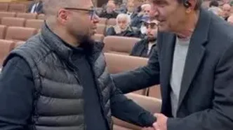 بوسه خشایار راد به پیشانی مازیار لرستانی