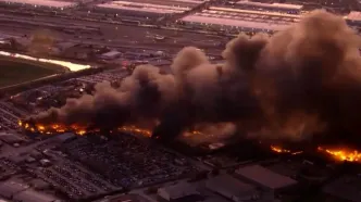 تصاویر سانحه هوایی در فرودگاهی در ایالت کنتاکی + ببینید