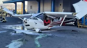 برخورد هواپیمای سبک با یک ساختمان در تبریز