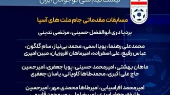 دعوت ۲۳ بازیکن به تیم ملی نوجوانان برای مقدماتی جام ملت‌ها